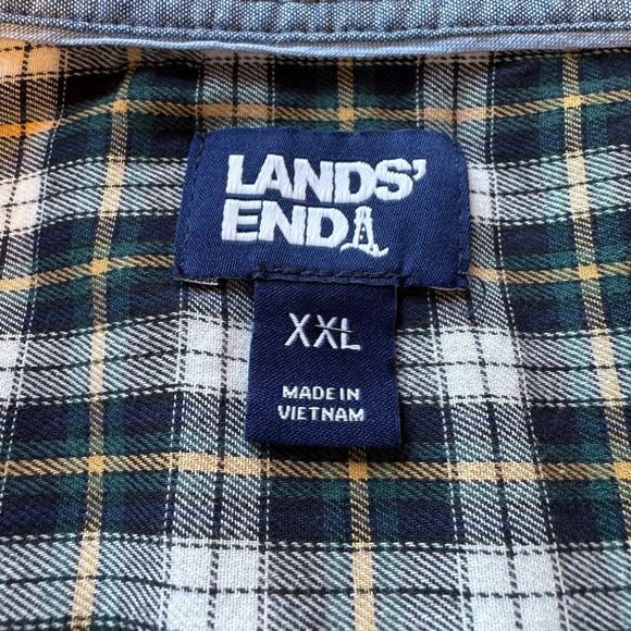 Land's End XXL Lightweight Coastal Flannel Plaid - Picture 9 of 11